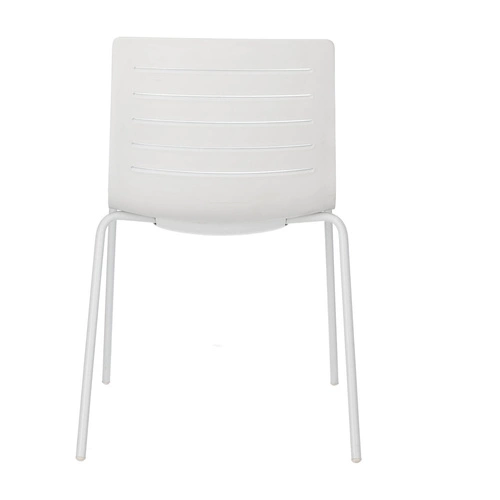 Krzesło do ogrodu Skin białe Resol nowoczesne z tworzywa sztaplowane łatwe czyszczenie