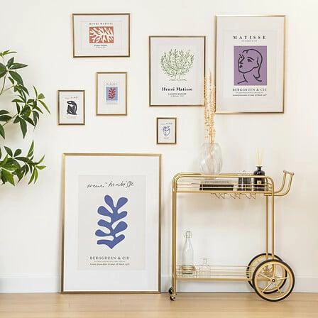 Złota ramka na zdjęcia 50x70 Manu Atmosphera nowoczesna wisząca na ścianę