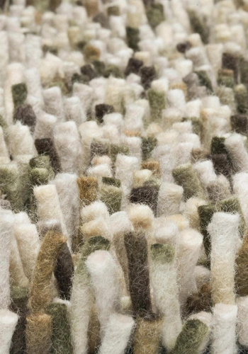 Dywan shaggy wełniany Shaggy Rocks beżowy 170x240cm nowoczesny do salonu Carpets&More