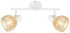 Lampa sufitowa Atarri listwa 2x25W E14  biały+drewno