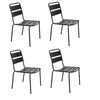 Zestaw 4 krzeseł Barco czarne
