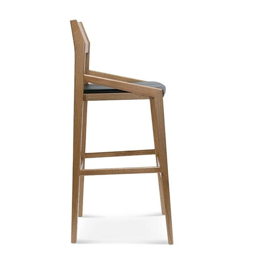 Hoker Arcos FAMEG drewniany tapicerowany z oparciem do kuchni i jadalni personalizowany 77 cm