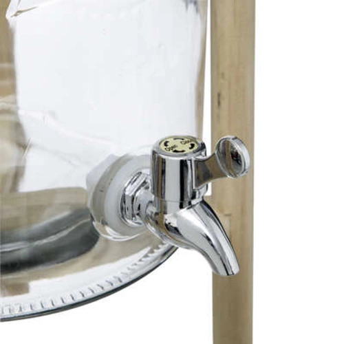 Szklany słój do napojów 8 l z kranikiem na stojaku Original 5five na lemoniadę i przyjęcia