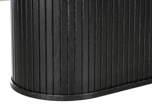 Stół rozkładany Lano owalny czarny dąb 95x180-230cm nowoczesny do jadalni