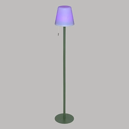Lampa podłogowa LED Zack zielona Atmosphera nowoczesna do salonu i na taras ze ściemniaczem