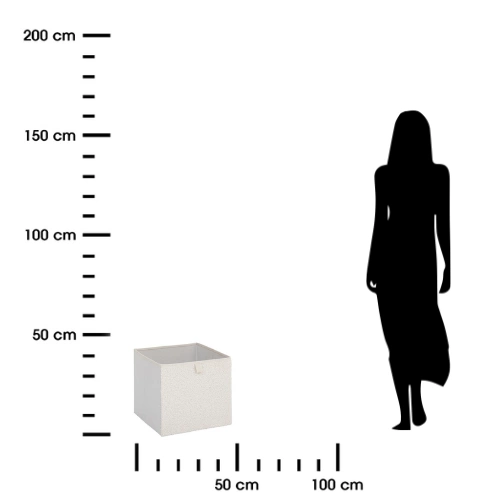 Pudełko kartonowe Boucle 31x31 cm białe do regału i garderoby 5five simply smart
