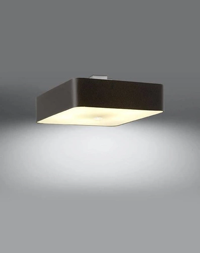 Plafon sufitowy kwadratowy Lokko 55 czarny nowoczesny do salonu, kuchni i sypialni