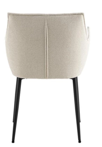 Krzesło tapicerowane Bonita beżowe z podłokietnikami do jadalni nowoczesne Actona