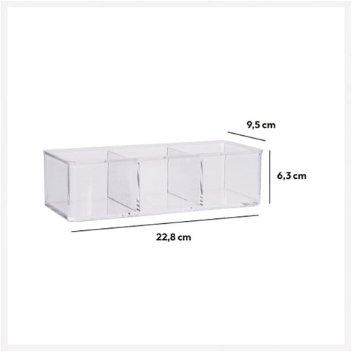 Pudełko na waciki Selena 3 przegródki