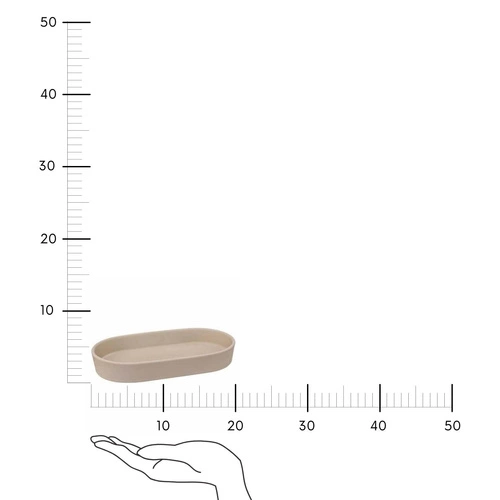 Mydelniczka ceramiczna beżowa Colors owalna do łazienki 5five simply smart