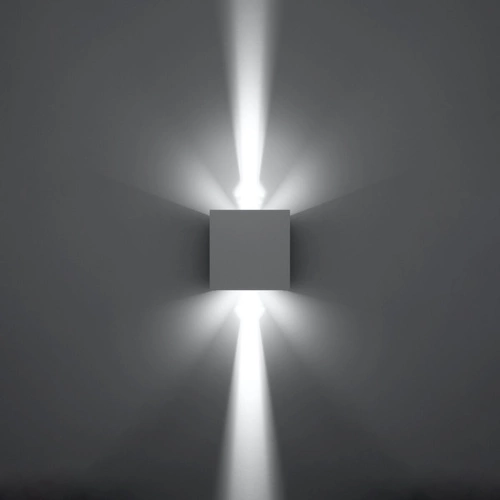 Kinkiet ścienny LED Luca biały nowoczesny aluminiowy do salonu, sypialni i na taras IP54