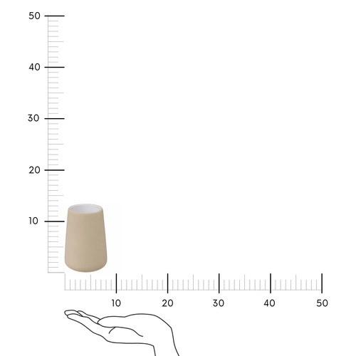 Kubek na szczoteczki do zębów ceramiczny beżowy Colors do łazienki 5five simply smart