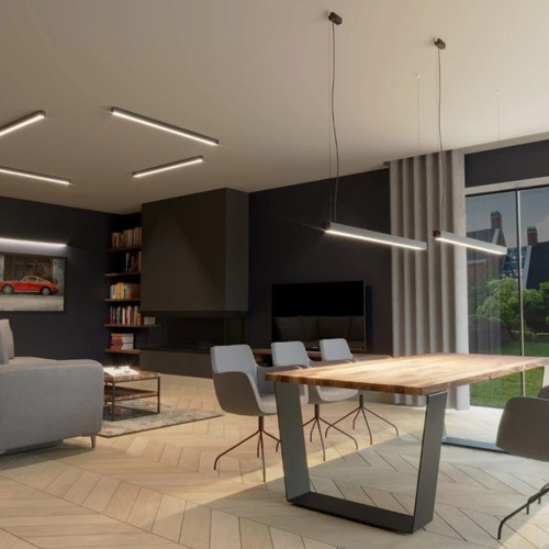 Lampa wisząca LED Pinne 117 biała nowoczesna nad wyspę do kuchni i jadalni Thoro