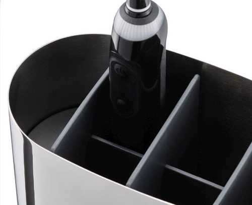 Joseph Joseph EasyStoreLuxe stalowy organizer na szczoteczki do zębów łazienkowy nowoczesny