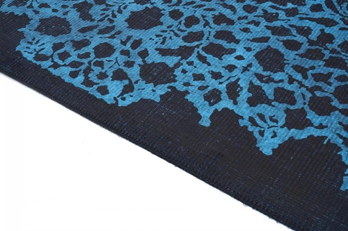 Dywan nowoczesny glamour do salonu i sypialni Carpet Decor Ornament Blue 160x230 antypoślizgowy