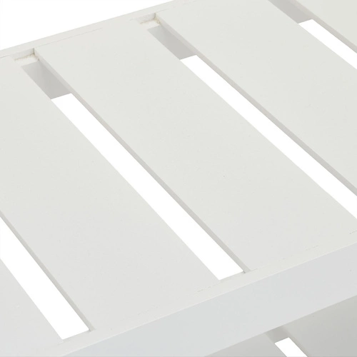 Szafka na buty Giselda Intesi biała bambusowa dwupółkowa skandynawska do przedpokoju