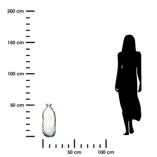 Wazon szklany Dame J 51cm transparentny nowoczesny na kwiaty do salonu Atmosphera