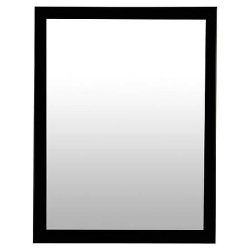 Lustro prostokątne First w czarnej ramie do przedpokoju nowoczesne na ścianę 34x44 cm