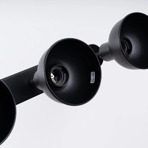 Plafon sufitowy ELBA 3 czarny loftowy metalowy do salonu i jadalni SOLLUX LIGHTING