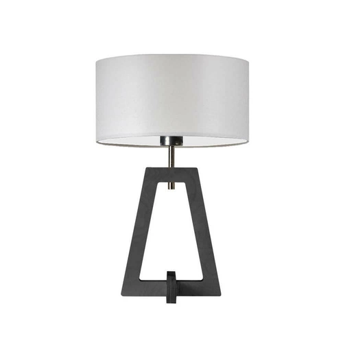 Lampka nocna Clio nowoczesna z abażurem jasnoszarym glamour do sypialni lub salonu LYSNE