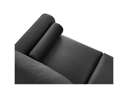 Narożnik z funkcją spania Leona Dark Grey Velvet Lewostronna kolor nóg złoty