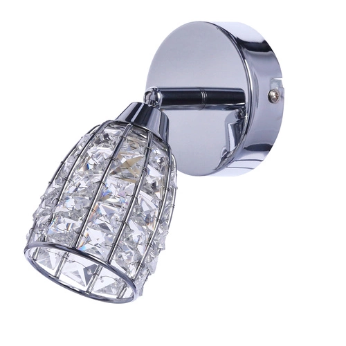 Kinkiet ścienny Shiba chrom nowoczesny kryształowy do salonu i sypialni CANDELLUX LIGHTING