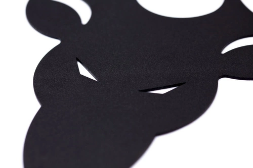 Wieszak ścienny do przedpokoju Poroże czarny nowoczesny metalowy 60 cm Intesi