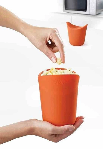 JJ - Zestaw 2 pojemników do popcornu, M-Cuisine pomarańczowy/szary