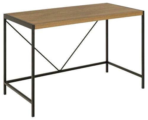 Biurko industrialne Bahamas dąb rustykalny 120x60 cm nowoczesne do pracy i biura Actona