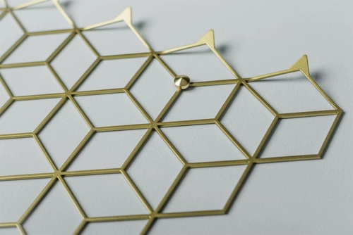 Wieszak ścienny nowoczesny Stiga M Gold złoty metalowy do przedpokoju i garderoby