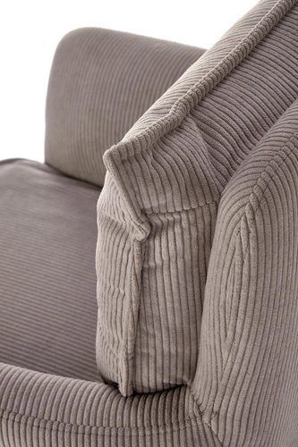 Fotel obrotowy Aldora Intesi szary sztruks nowoczesny do biura i salonu kompaktowy