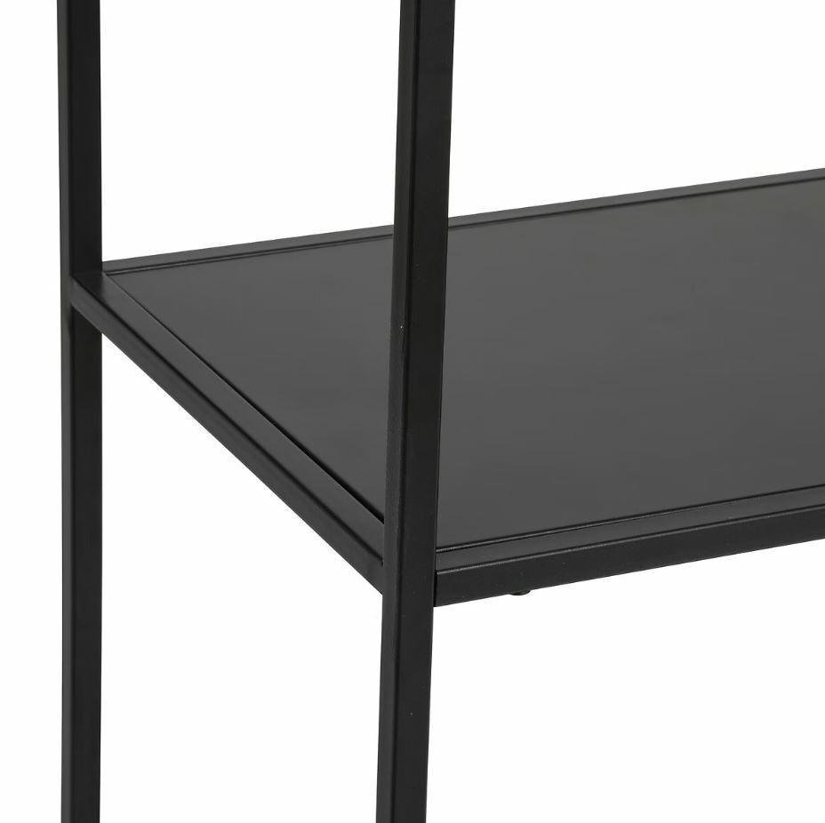 Regał na książki Gota czarny metalowy 180 cm nowoczesny industrialny do salonu Atmosphera