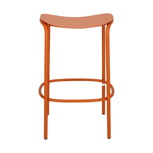 Hoker metalowy Trick 65 cm pomarańczowy nowoczesny do kuchni i wyspy bez oparcia SCAB Design