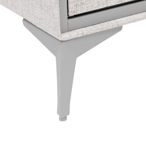 Komoda Granite szara z 4 szufladami na nóżkach nowoczesna do salonu i sypialni 64 cm 5five