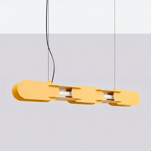 Lampa wisząca LED CHAIN 91 żółta nowoczesna do salonu nad stół