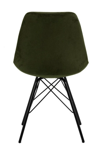 Krzesło tapicerowane Eris Actona sztruks zielone nowoczesne do jadalni i salonu
