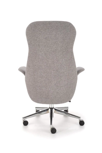 Fotel biurowy ergonomiczny Lix popielaty obrotowy na kółkach z podłokietnikami do biura