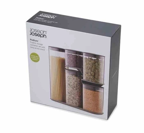 Zestaw 5 pojemników JJ czarny