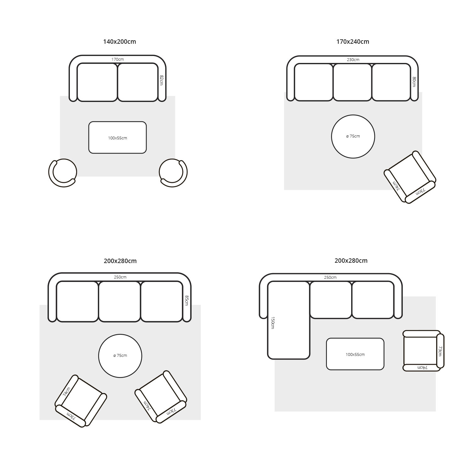 Dywan do salonu Lulu Pebble nowoczesny wełniany ręcznie tkany geometryczny 200x280 cm