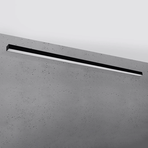 Kinkiet ścienny LED PINNE 200 czarny minimalistyczny do salonu i sypialni 200 cm Thoro