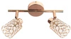Lampa sufitowa York glamour regulowana złota różowe złoto do salonu i sypialni 2-punktowa