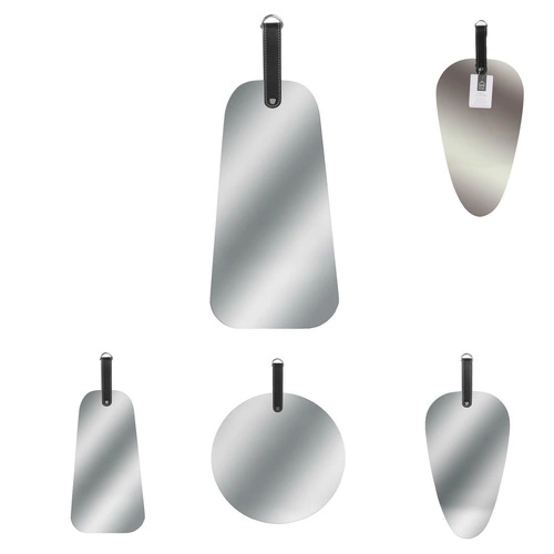 Lustro wiszące Pagaj Intesi asymetryczne bez ramy na pasku do przedpokoju 48x21 cm