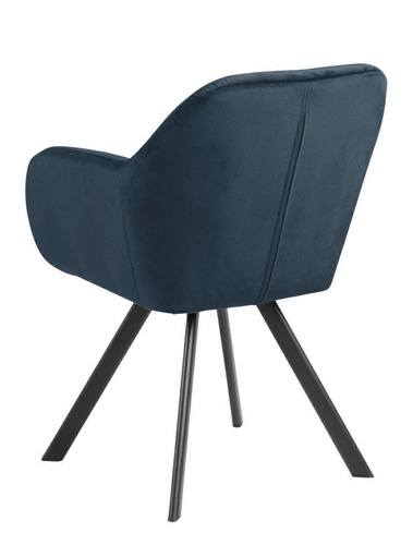 Krzesło Lola VIC Navy Blue tapicerowane