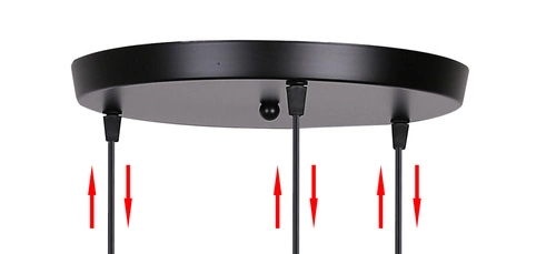 Lampa wisząca Felis nowoczesna 3-punktowa szklana czarna do salonu i jadalni