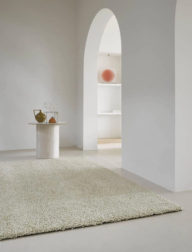 Dywan nowoczesny wełniany Trace Cut olive green 140x200cm do salonu i sypialni łatwy w czyszczeniu