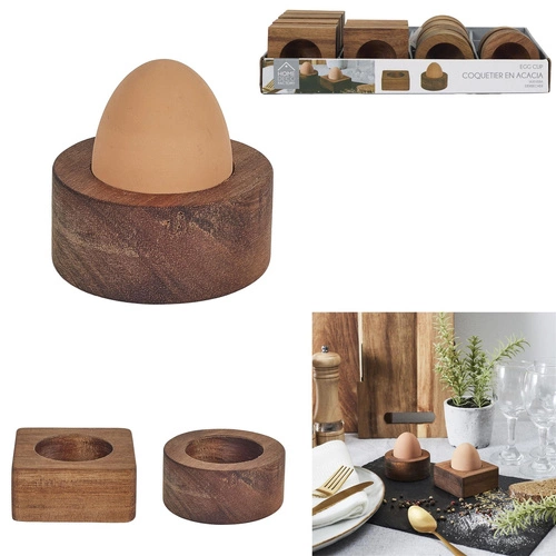 Podstawka na jajko akacja kwadrat