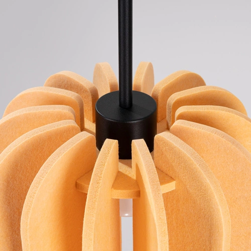 Lampa wisząca MULA 27 żółta nowoczesna do salonu, kuchni lub nad stół z filcu