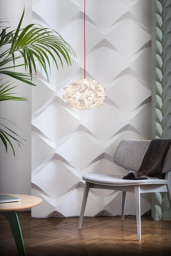 Lampa wisząca kula Veli Mini biała nowoczesna LED do salonu i jadalni SLAMP