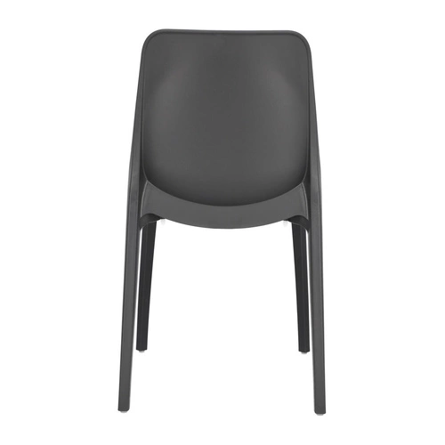 Krzesło ogrodowe Ginevra antracytowe z tworzywa sztaplowane nowoczesne SCAB Design