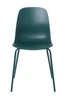Krzesło Whitby nowoczesne z tworzywa niebieskie do jadalni i kuchni UNIQUE